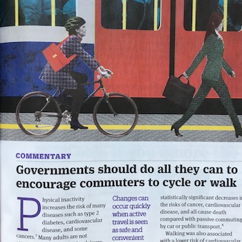 Build infrastructure to increase cycling, says British Medical Journal