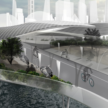 Car-maker BMW proposes enclosed skyways for e-bikes