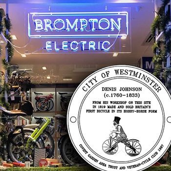 Britain’s first cycle was sold in 1819 from shop now owned by Brompton
