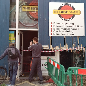 The Bike Station seeks crowdfunding to rebuild after fire