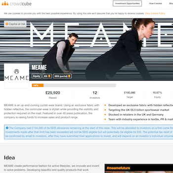 Meame seeks £180,000 via crowd funded investment