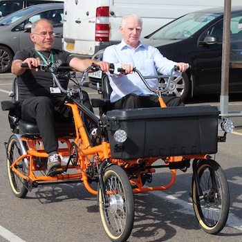 Pedal-powered Hackney carriage ferries folk for free
