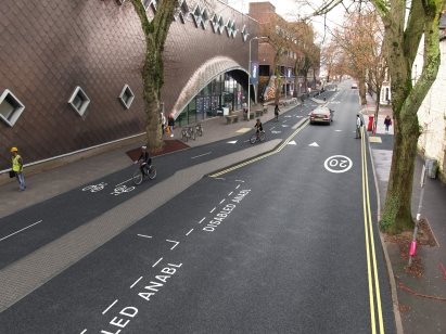 First separated cycleway to be built in Cardiff