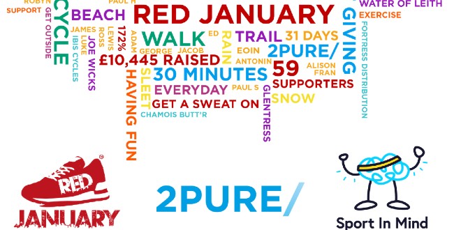 2pure raises £10,000 for Sport in Mind in RED January