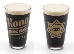 5 kona brewed pint glass 16 oz clear w gold print BikeBiz’s guide to the best gifts for cyclists