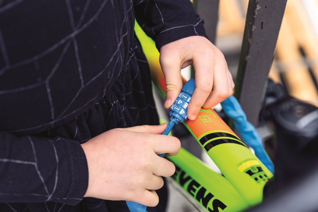 6. Abus Steel O Chain™ 4804C SYMBOLS BikeBiz May Sector Guides: Children’s Bikes, Clothing and Accessories