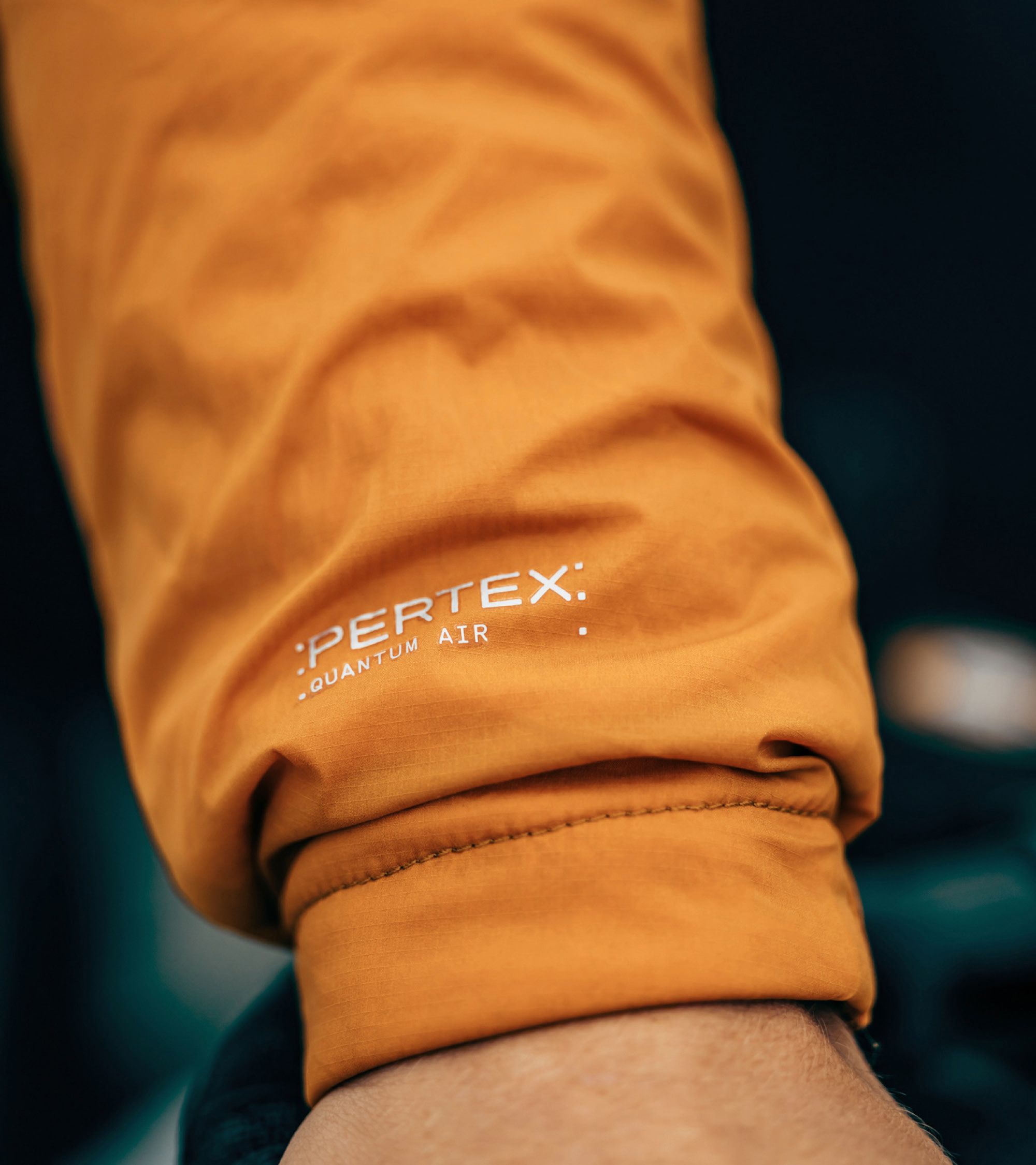 AW24 PDP DT womens pro insulated jacket amber 4 Le Col incorporates Pertex fabric in AW24 collection