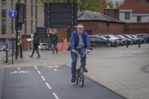 Adam Tranter cycling and walking commissioner on bike on route 04 'Don’t answer stupid questions' – Chris Boardman talks strategy, policy, infrastructure and getting the right message across