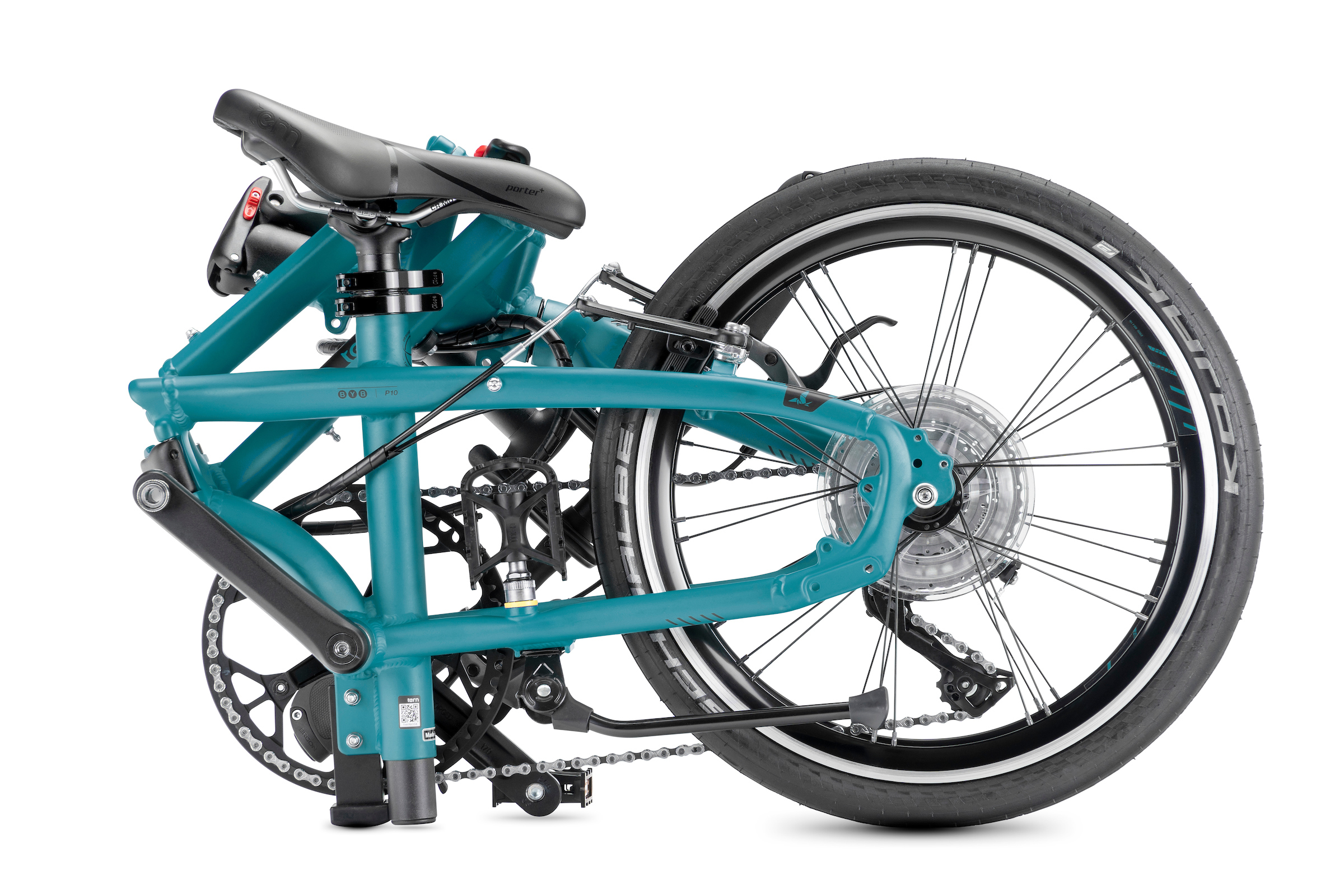 BYB P10 00 fold 2 satin beetle Tern launches its smallest folding bike to date, the BYB P10