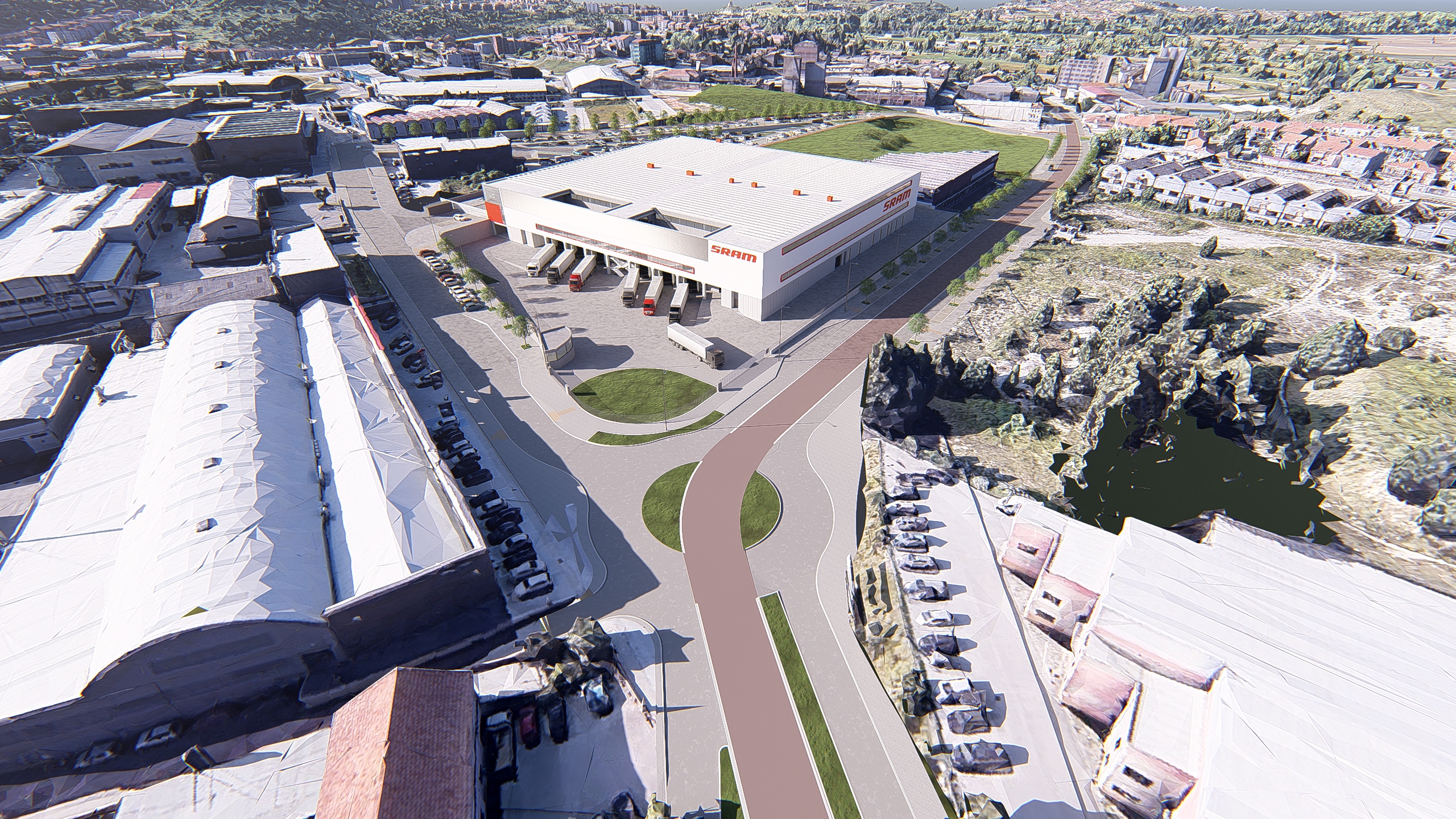 SRAM Portugal manufacturing facility render