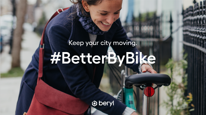 Beryl launches #BetterByBike campaign to incentivise cycling across UK