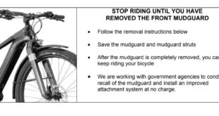 Cannondale issues safety notice on Canvas NEO front mudguard Cannondale issues safety notice on front mudguard on Canvas NEO bikes