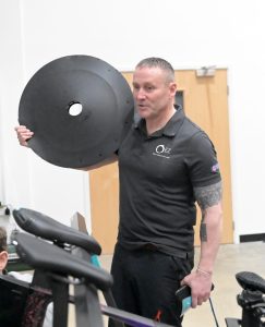 Clint holding disc 5 minutes with ….. Clinton Butcher, founder of EZ Gains