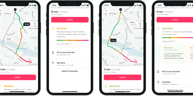 Cowboy launches new navigation feature that lets riders plan routes based on air quality