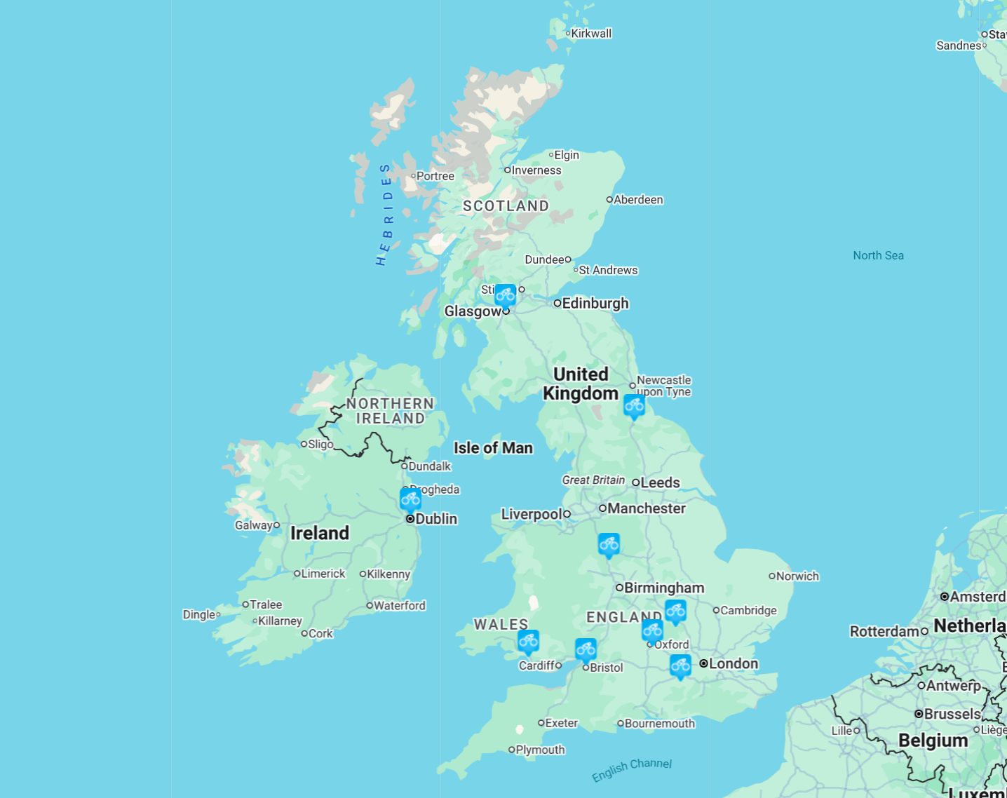 Cytech centres map