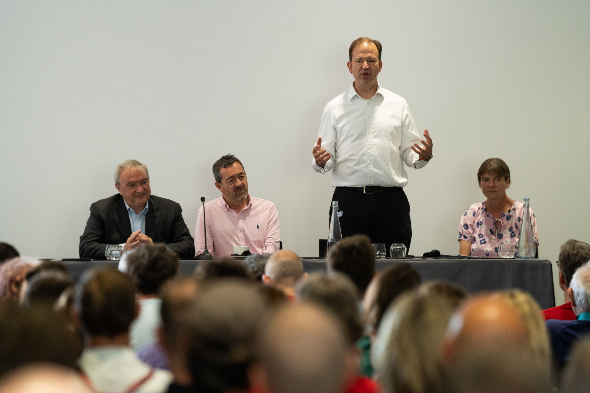 DSC09721 Parliamentary Bike Ride returns with stakeholders discussing Active Travel and infrastructure
