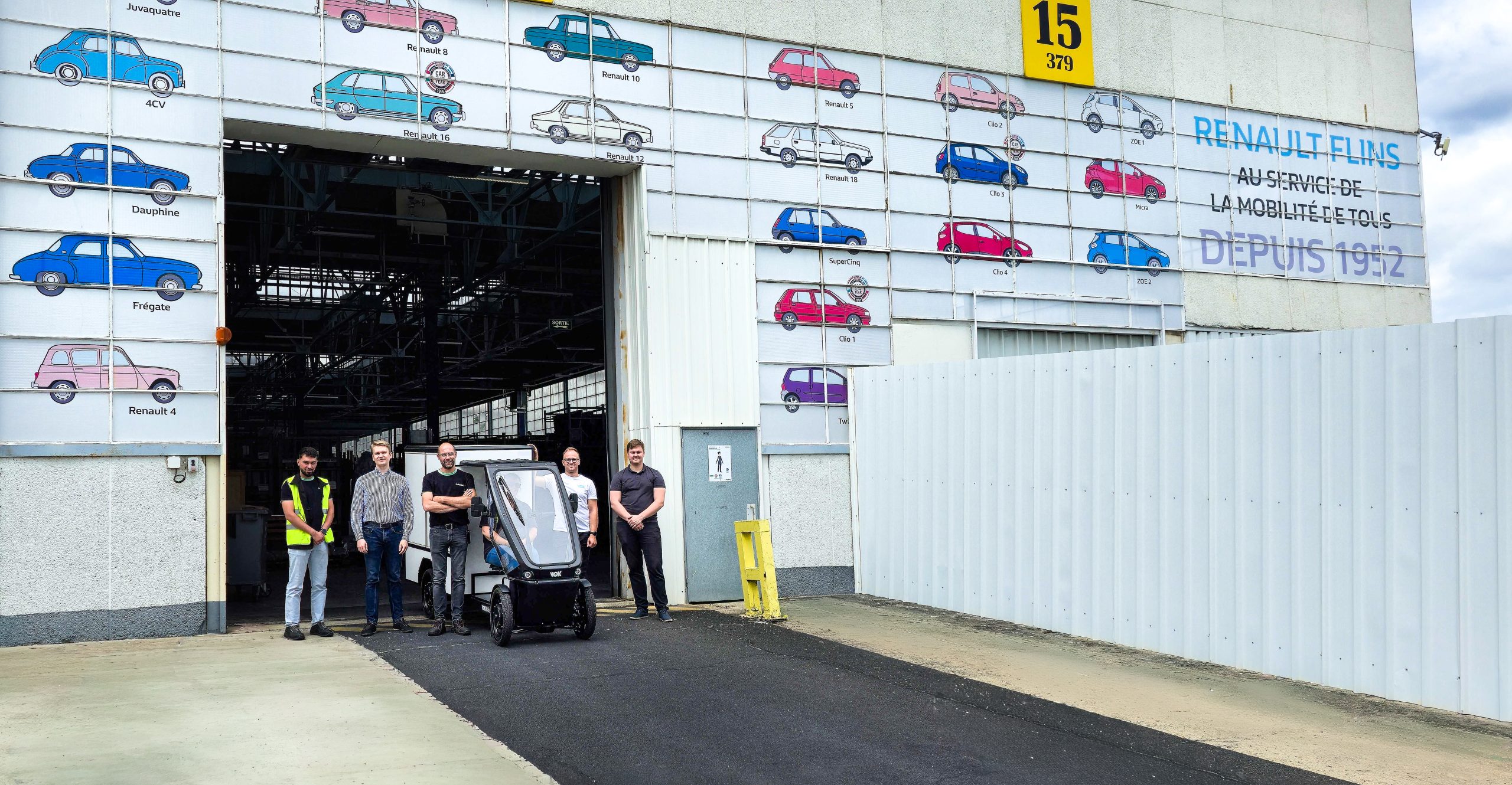 First assembly of Vok XL at Renault Flins in August 2025 scaled Vok Bikes announces Production Line at the Refactory plant of Renault Group