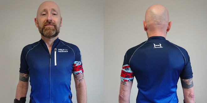Help for Heroes launches recumbent cycling jersey with design input from veteran