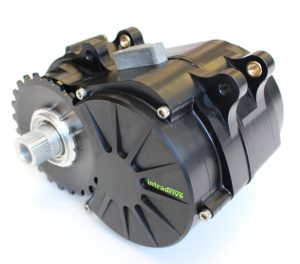 Intra Drive close up drive side Intra Drive GD8 gearbox powertrain set for pilot production