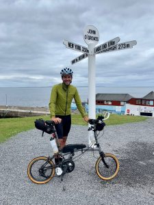 JS Brompton JoG Brompton's James Stannard sets new record for Land's End to John o'Groats on a Brompton folding bike