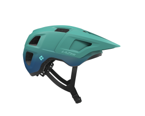 Lazer Finch in spearmint / dark fade shot on white background in studio style side profile 