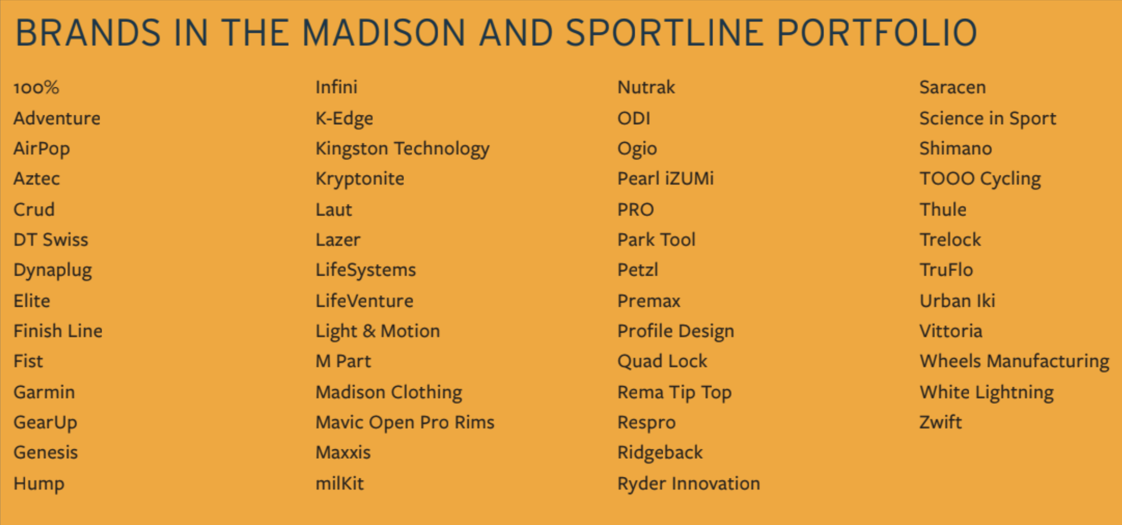 Madison brands "There are undoubtedly a lot of challenges at the moment": Madison distributor focus