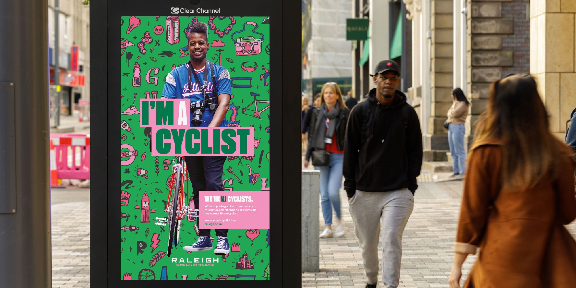 Raleigh launches out-of-home campaign to challenge misconceptions of what a cyclist looks like