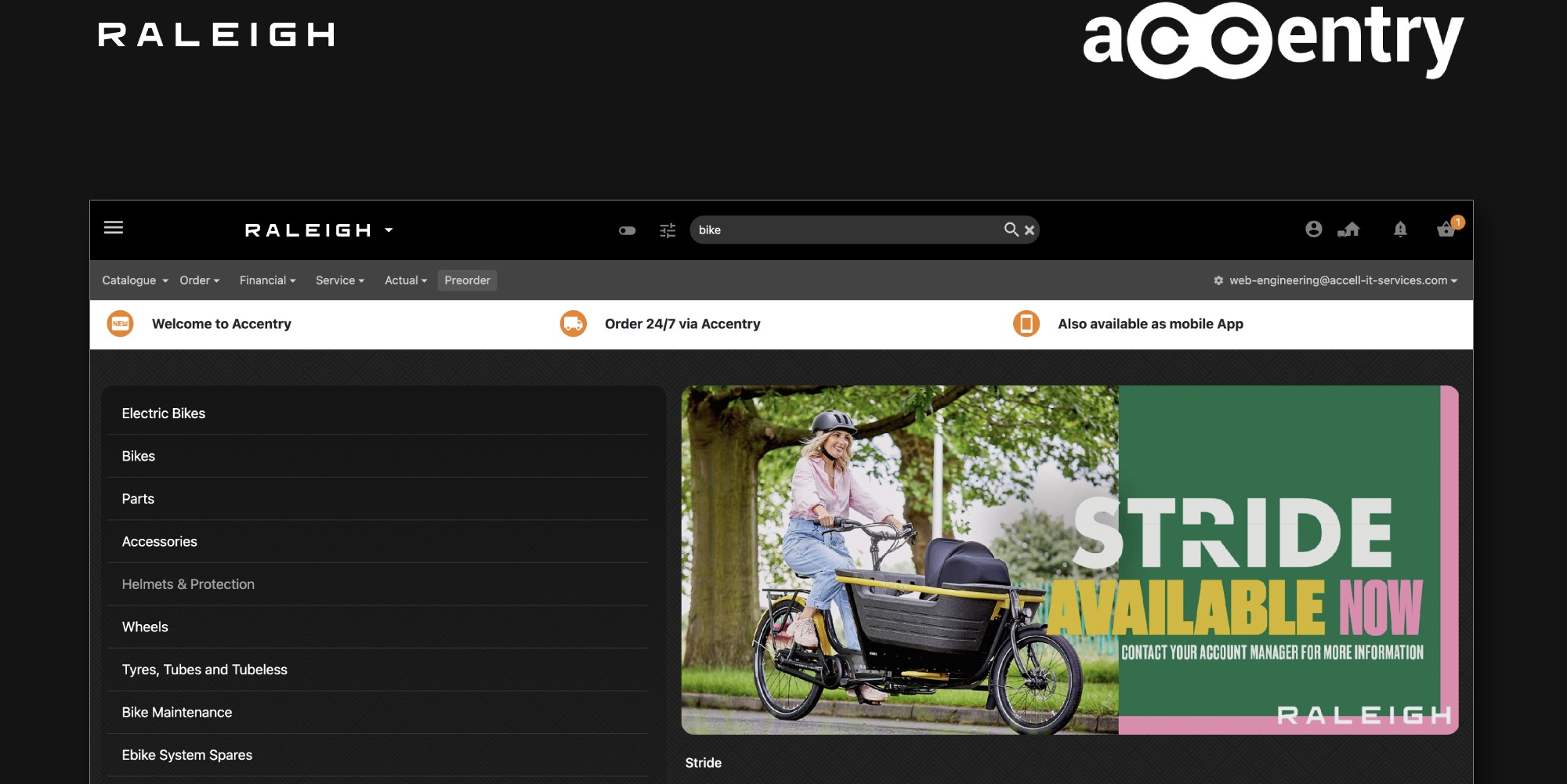 Raleigh UK to change its customer ordering platform in January