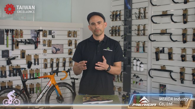 Mr. Reynaldo Ilagan Chief Product Manager of Merida introduced the 4th generation of its all rounder aero bike Reacto 1 Six Taiwan Excellence Award winners showcase latest innovations