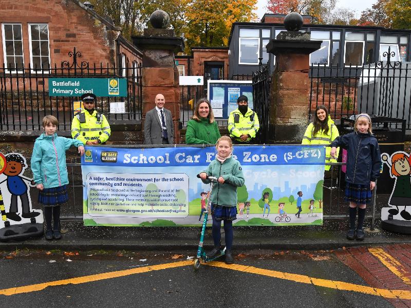 New school car-free zones see safer streets for children pop-up in Glasgow
