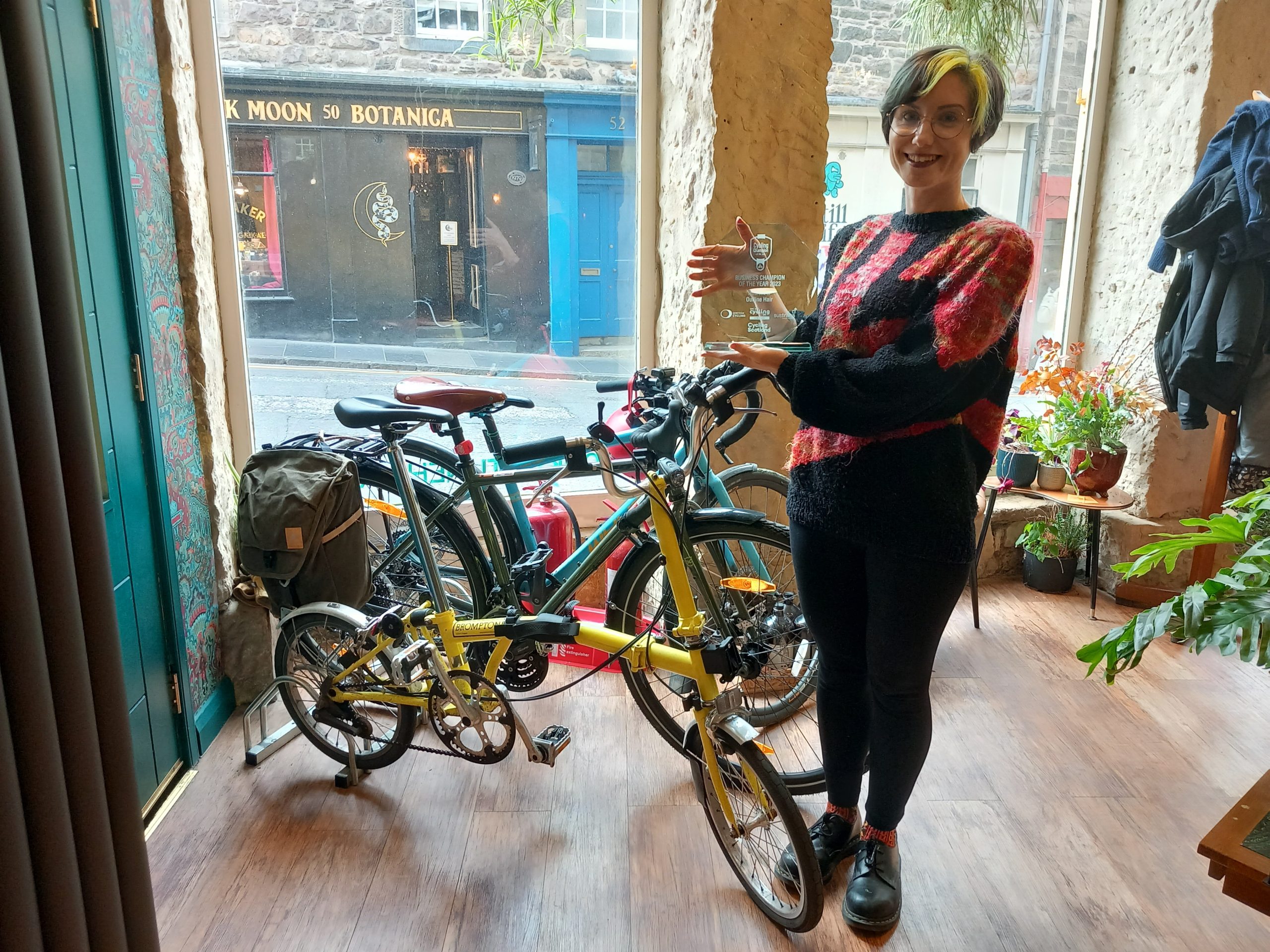 Outline Hair Owner Kay Corbett Business Champion scaled Scotland's Cycling Champion of the Year Award winners have been announced