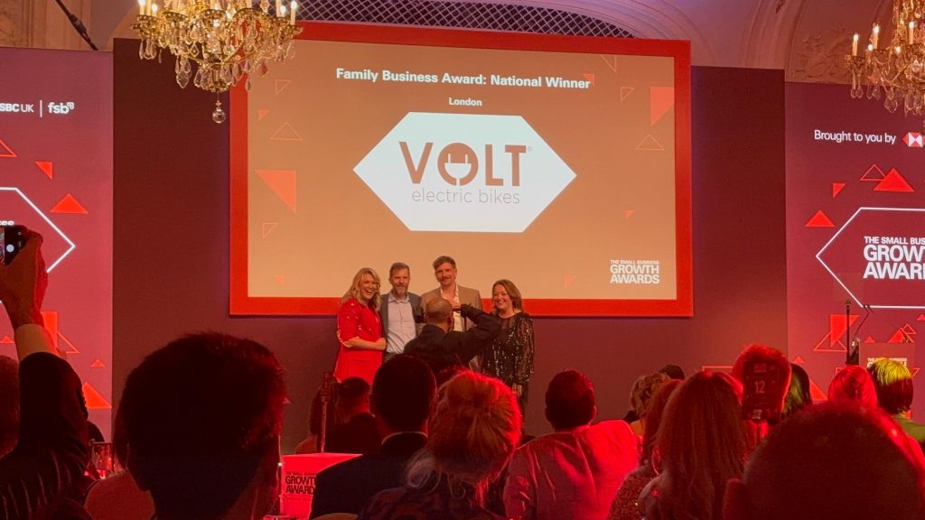 Photo 05 06 2026 09 18 08 2 Volt Bikes named UK's Family Business of the Year at HSBC UK & FSB Awards