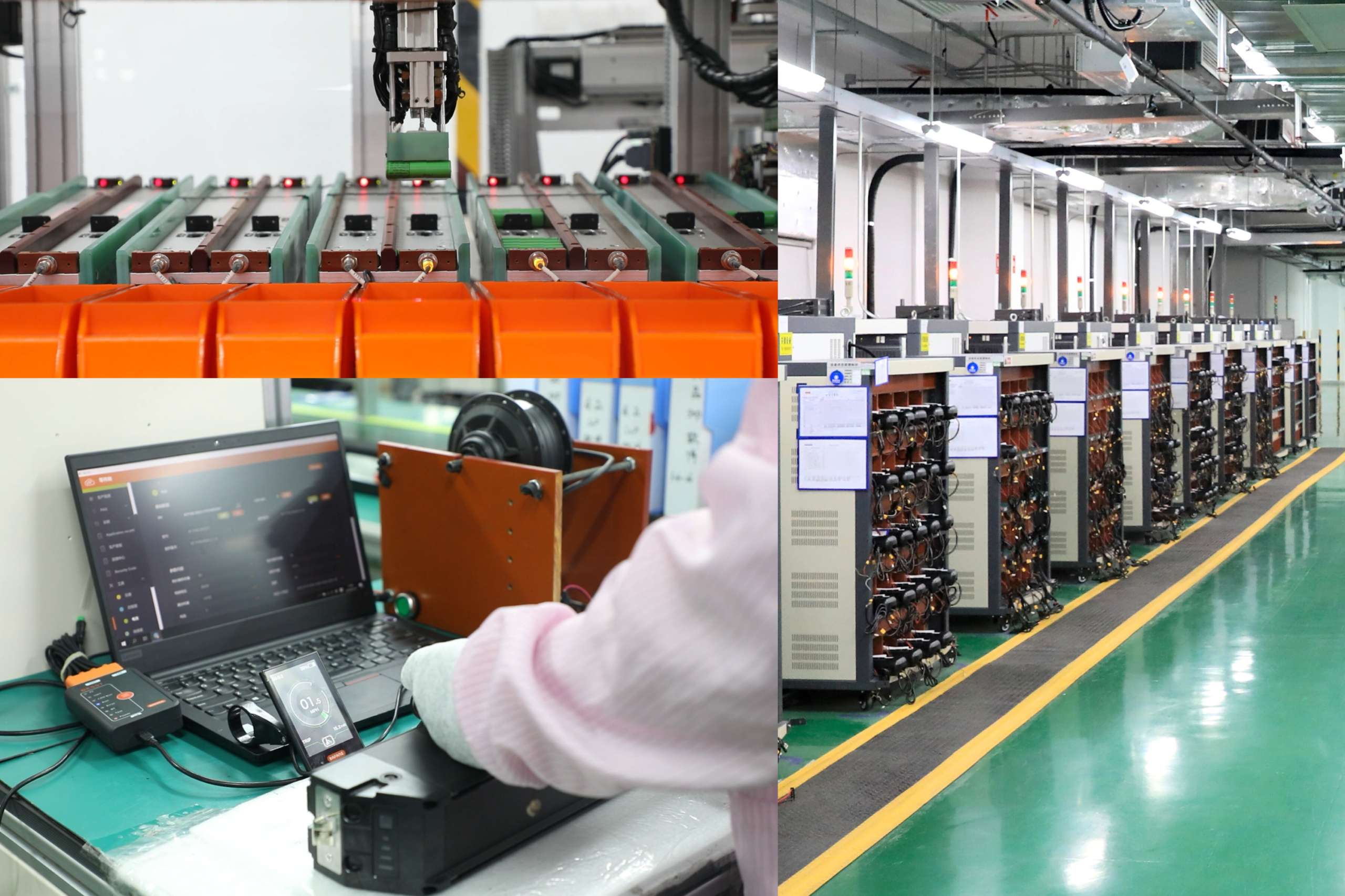 Photo Bafang battery production line cell sorting complete interconnected system matching verification charge and discharge cycling scaled Bafang Delivers Uncompromising Safety and Durability in eBike Battery Innovation