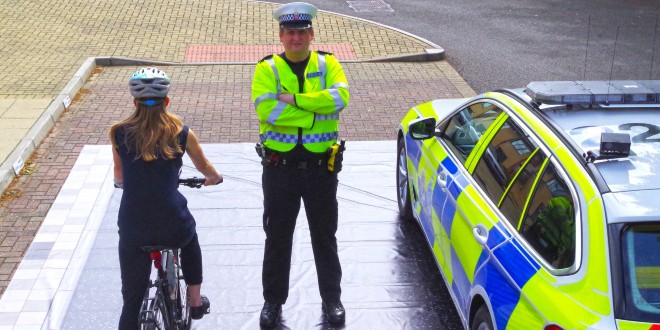 Police officers tackle dangerous overtaking on Operation Close Pass Day