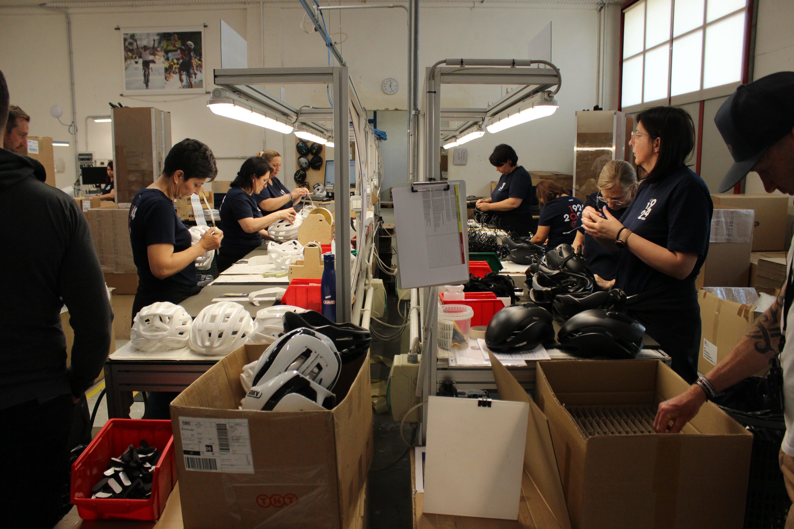 Production line scaled Behind ‘Made in Italy’: How ABUS Road Helmets are Made