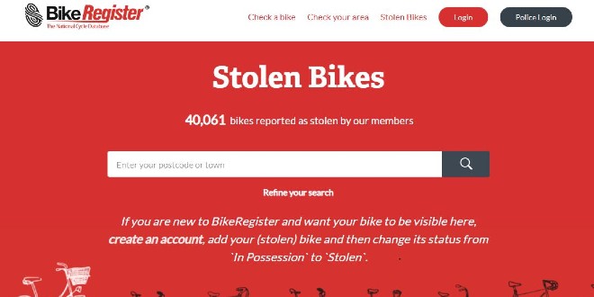 Public can now message BikeRegister members if stolen bike is seen listed for sale online