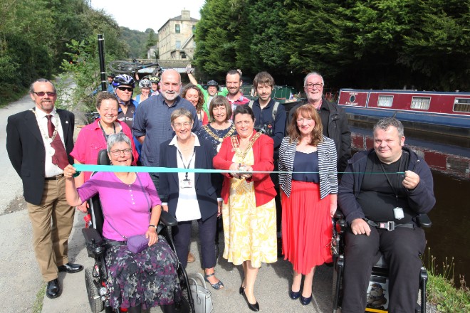 Cycling and walking boost for Rochdale Canal towpath at Hebden Bridge