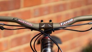 Starling Cycles Clutch stem head on with bar mounted Handmade. Brazed. Steel. Starling Cycles Clutch stem