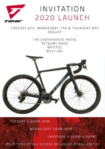 Time launch invite Time to exhibit at RoseVelo's open house show in Bristol