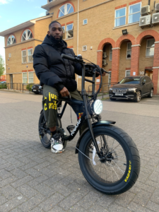 Tinie Tempah rides with Knaap2 Tinie Tempah brings Knaap bike to London
