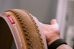 Vittoria T30 tyre held in hand unfolded Vittoria releases Terreno Pro Gravel Range