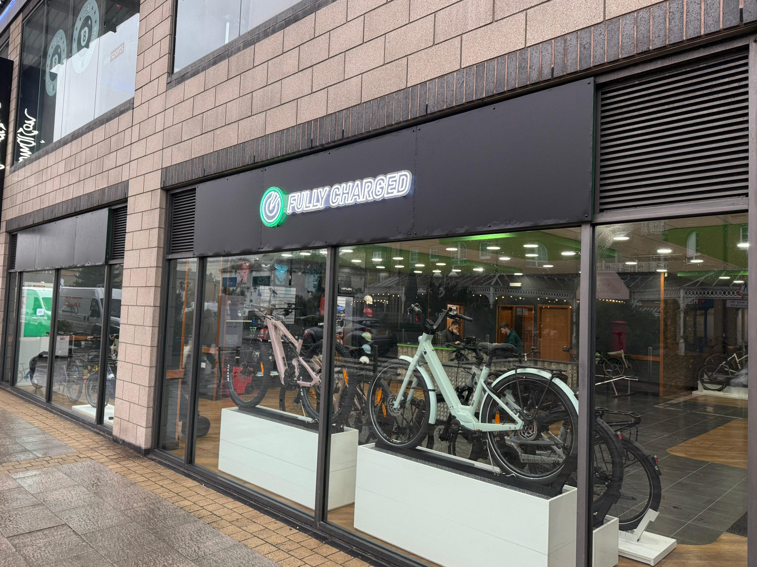 Fully Charged Brighton store exterior and signage