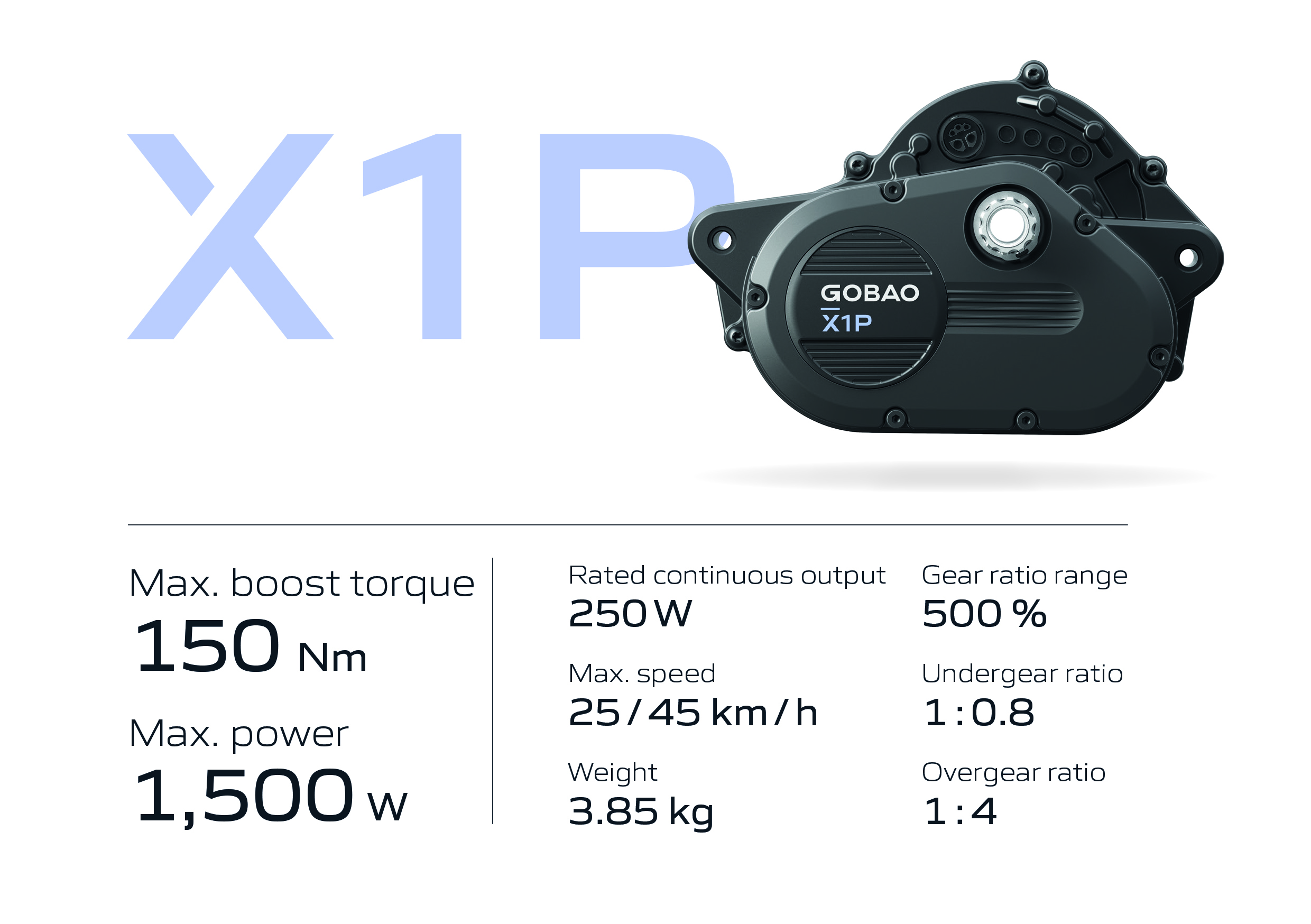X1P Gobao introduces the "X" E-Bike System Featuring an Integrated Motor