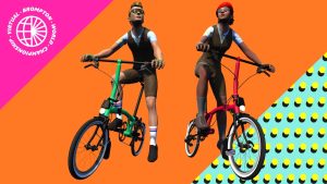 Zwift x Brompton avatars Zwift and Brompton at Rouleur Live (and in Watopia)