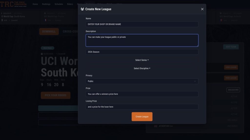 bikebiz x TRC2 Introducing the Race Companion: How can using a MTB fantasy league enable bike shops to leverage their community?