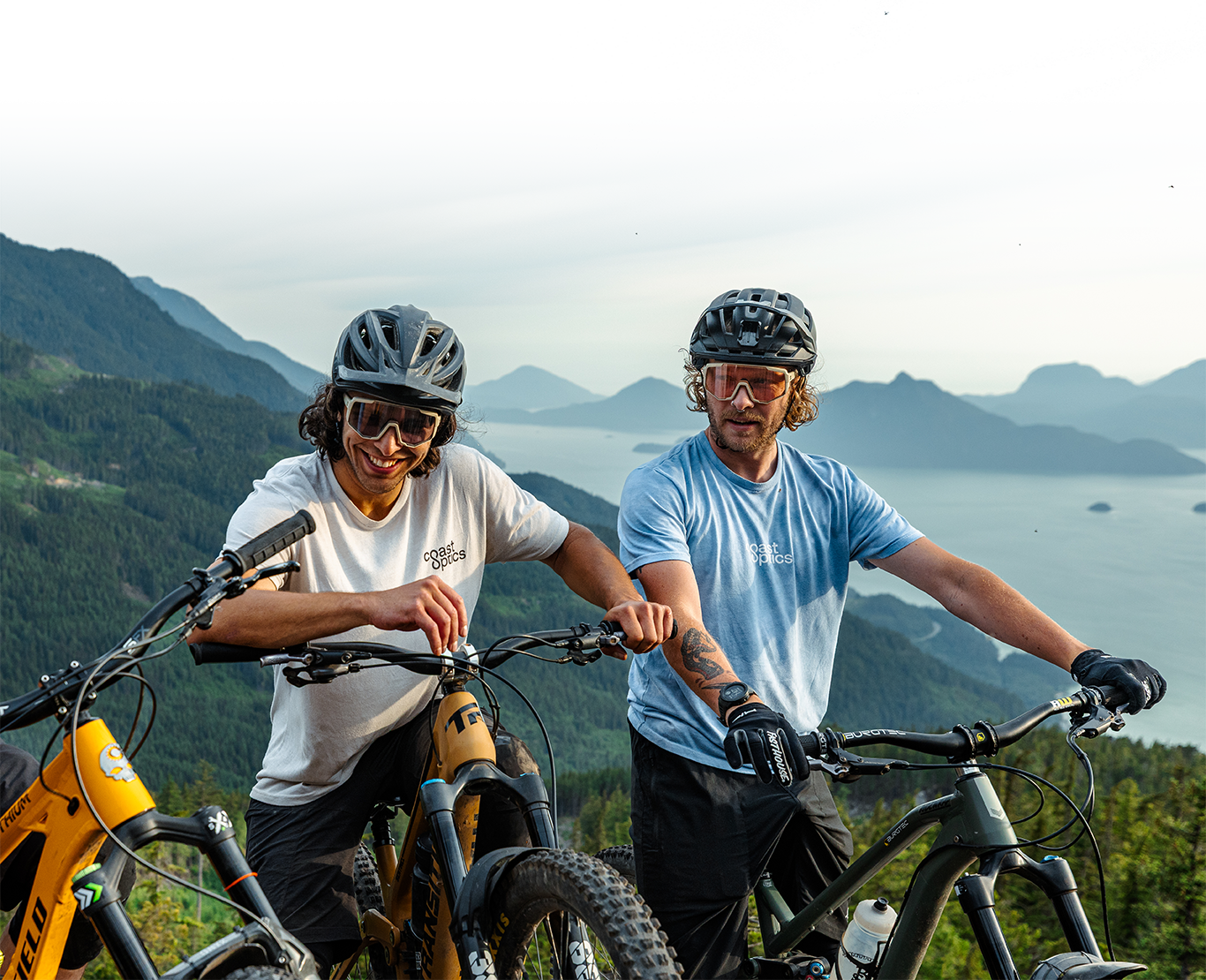 Coast Optics riders in merch