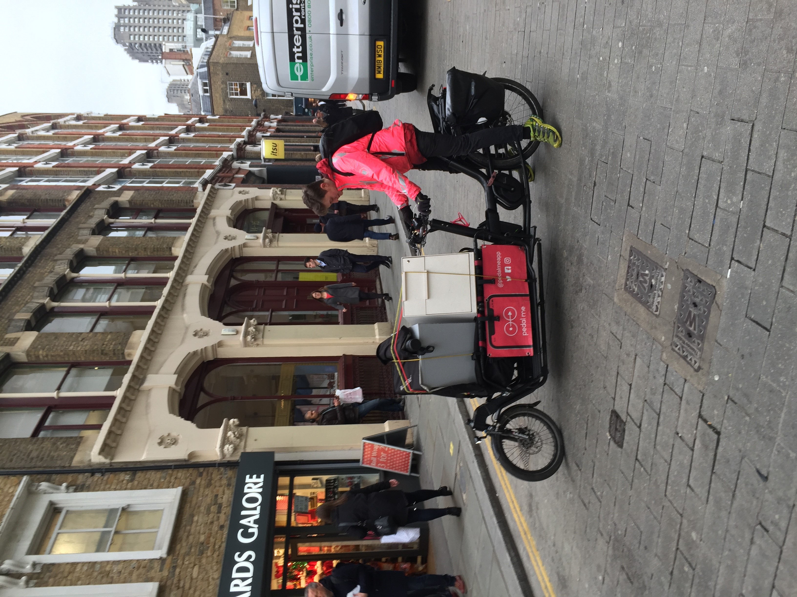 PJA uses pedal powered taxi service to move office