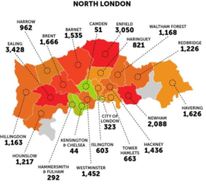 pothole map London sees 15,000 fall in number of reported potholes