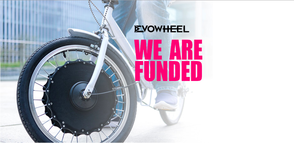 Evowheel e-bike conversion 110 per cent funded