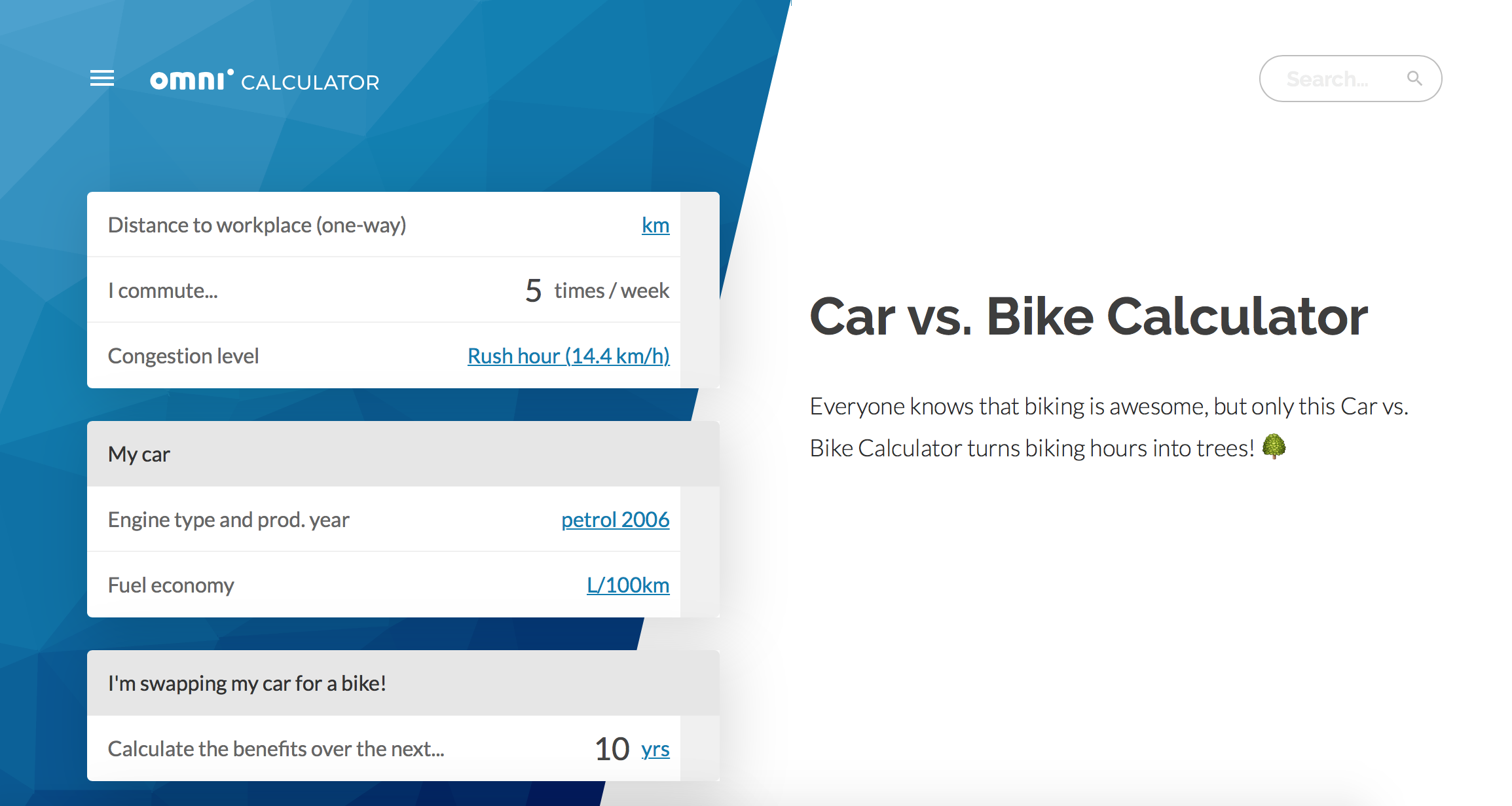 Company builds ‘bikes to trees’ calculator